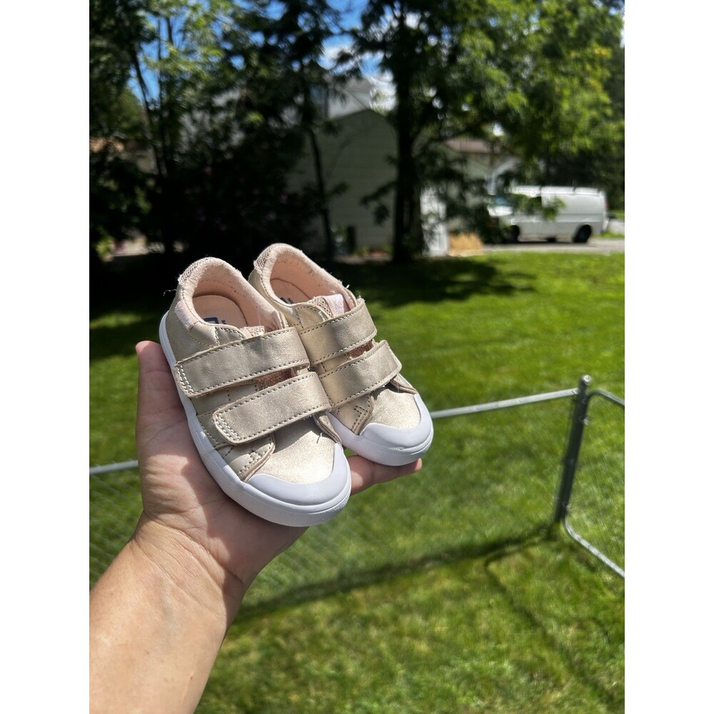 Keds Toddler Girls Metallic Gold Double Strap Sneakers Size 6M